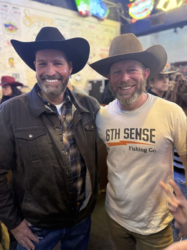 Brad and Ryan Engleman wearing cowboy hats